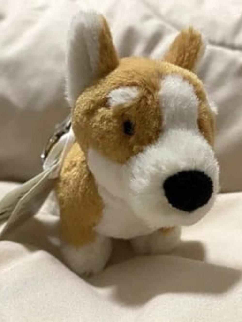 Jellycat Betty Corgi Bag Charm Caramel Fur Stylish Keychain Accessory